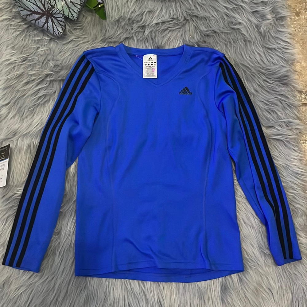 Adidas Womens Long Sleeve Blue Active Shirt